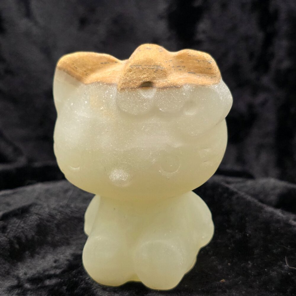 Bye Bye Kitty Carving in Afghan Jade